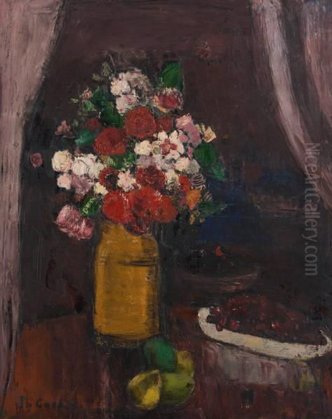 Nature Morte Avec Fleurs Oil Painting by Philibert Cockx