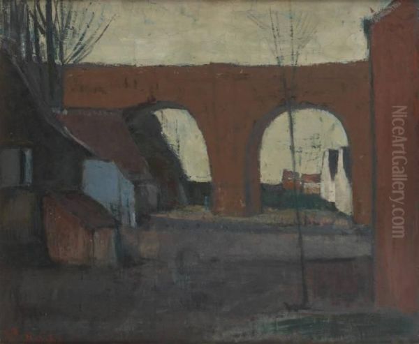 Le Pont Oil Painting by Philibert Cockx