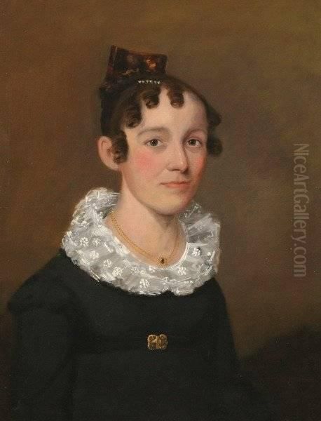 Portrait Of A Young Lady Oil Painting by William P. Codman