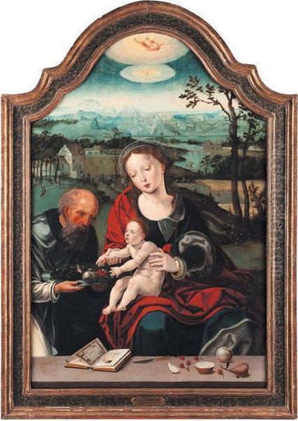 Vierge A L'enfant Oil Painting by Pieter Coecke Van Aelst