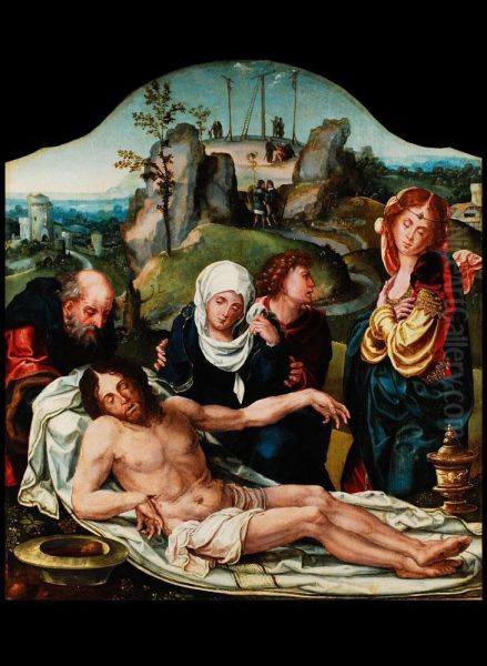 Die Beweinung Christi Oil Painting by Pieter Ii Coecke Van Aelst