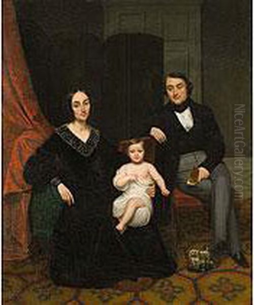 Familienbildnis Oil Painting by Louis Eugene Coedes