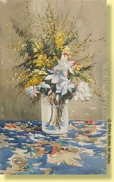 Vase Fleuri Oil Painting by Ferdinand Coenraets