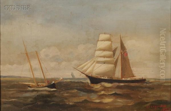 Marine Scene Oil Painting by John I. Coggeshall