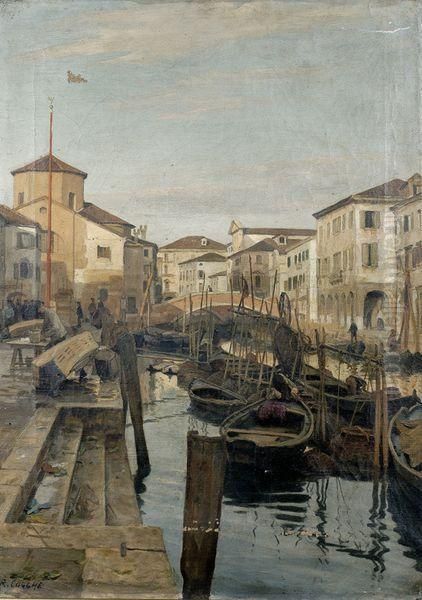 Vue De Venise Oil Painting by Remy Cogghe