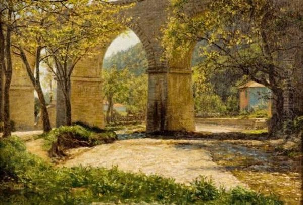 Grand Pont Ou Aqueduc Oil Painting by Remy Cogghe