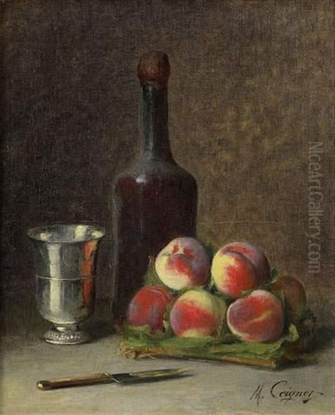 Nature Morte A La Timbale Et Aux Peches Oil Painting by Marie Coignet