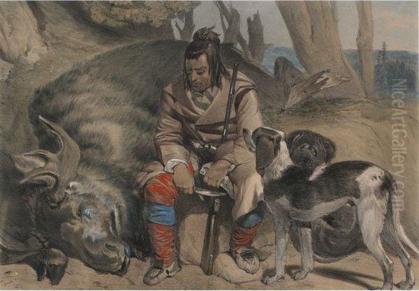 Zita, A Huron Indian Oil Painting by John Richard Coke Smith