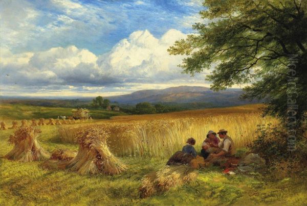 Harvest Rest Oil Painting by George Cole, Snr.