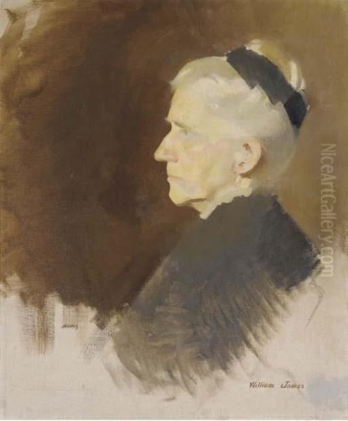 Portrait Of The Artist's Mother Oil Painting by James William Cole