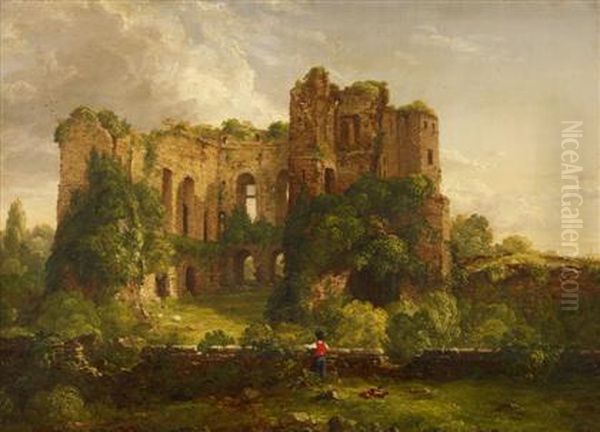 Part Of The Ruins Of Kenilworth Castle Oil Painting by Thomas Cole