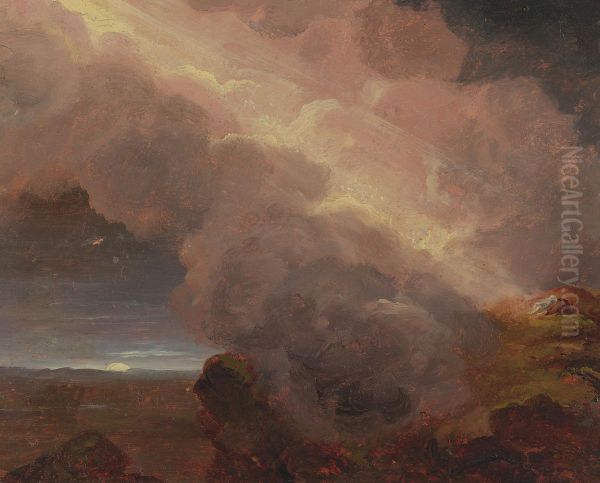 Clouds On The Mountaintop Oil Painting by Thomas Cole