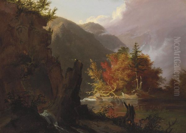 View In Kaaterskill Clove Oil Painting by Thomas Cole