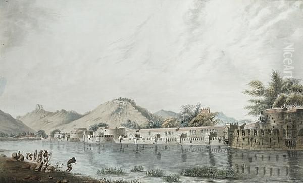 The Fort At Vellore, Tamil Nadu, India Oil Painting by Robert Hyde Colebrooke