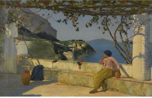 Capri Oil Painting by Charles Caryl Coleman