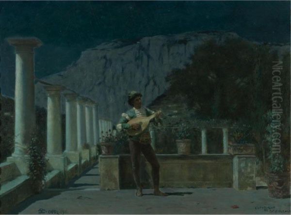 Capri Oil Painting by Charles Caryl Coleman