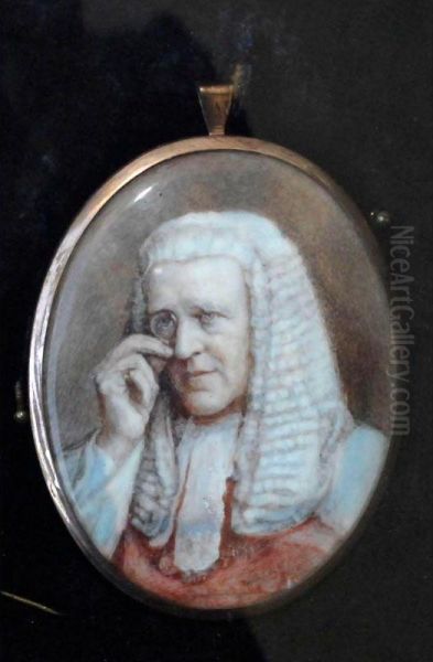 Portrait Miniature Of Lord Chief Justice Coleridge Oil Painting by Maud Coleridge