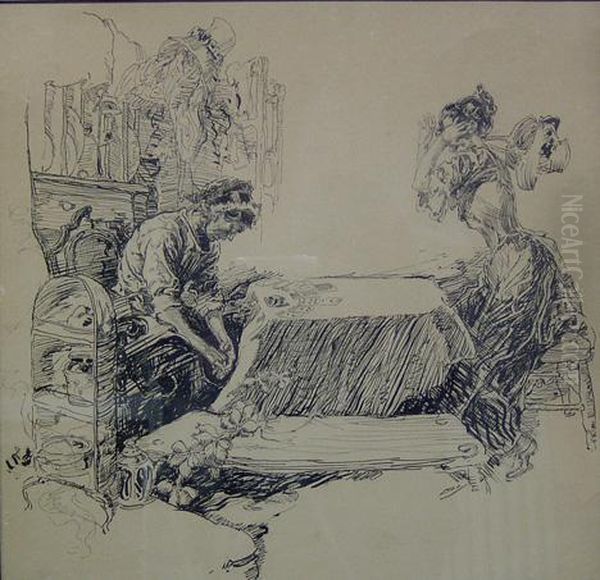 The Fortune Teller Oil Painting by Joseph Clement Coll