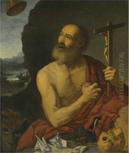 The Penitent Saint Jerome Oil Painting by Francisco Collantes