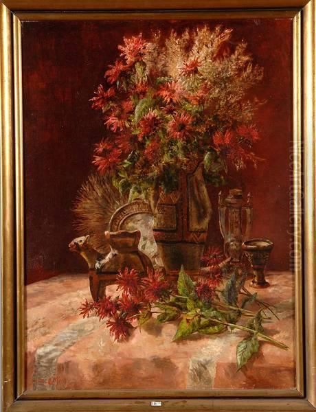 Nature Morte Aux Fleurs De Kabylie Oil Painting by Marie Collart