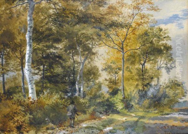 A Sportsman At The Edge Of A Wood Oil Painting by Thomas Collier