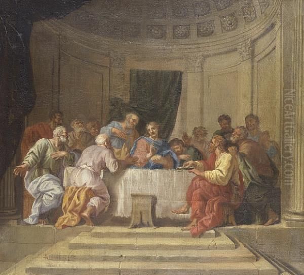 The Last Supper Oil Painting by Hyacinthe Collin de Vermont