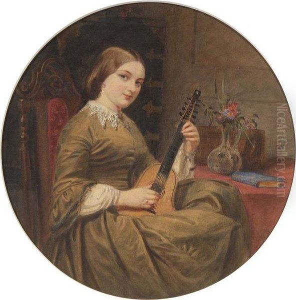 The Young Musician Oil Painting by Albert Henry Collings