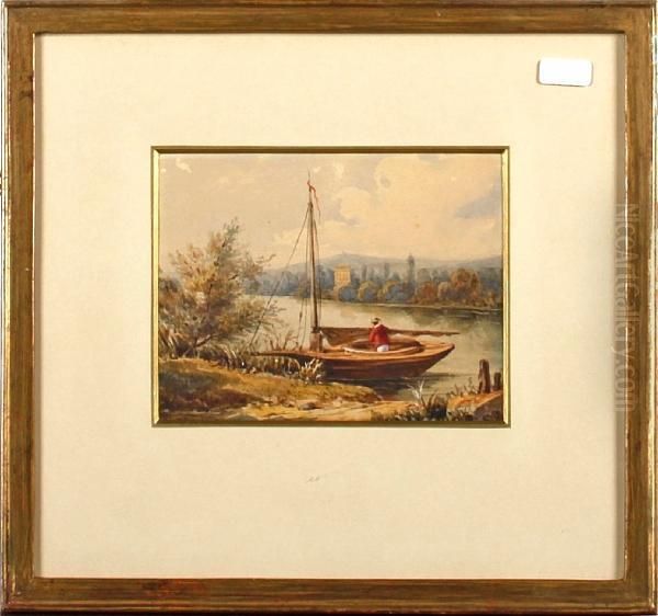 Boatman On A River Oil Painting by William Collingwood Smith