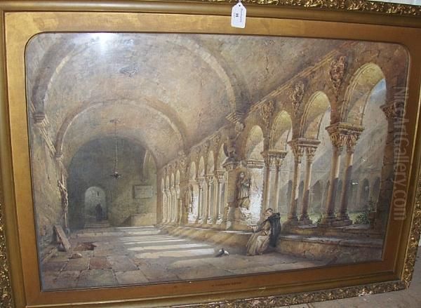 The Cloisters Of St. Trophime, Arles Oil Painting by William Harding Collingwood-Smith