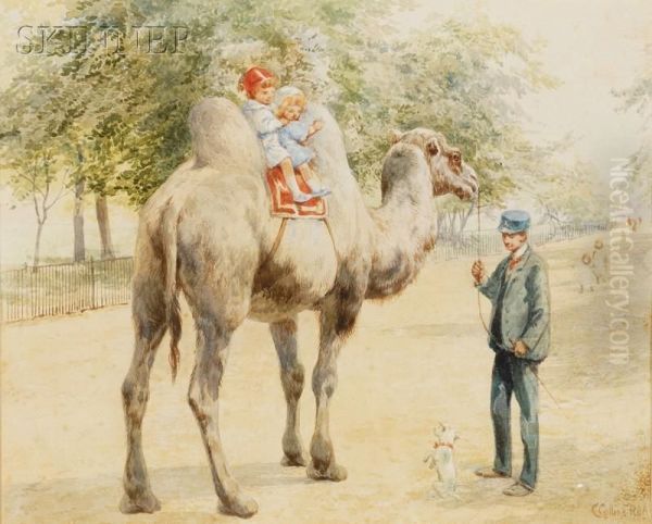 The Camel Ride Oil Painting by Charles Ii Collins