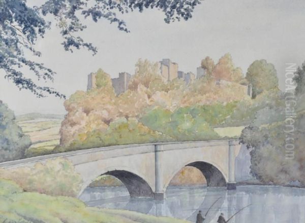 Ludlow Castle Oil Painting by Richard Collins