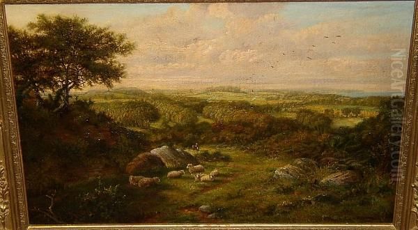 'an August Day - Cornwall', Signed And Dated 'h. Thomas Bromley 1890', Similarly Dated And Inscribed With Title Verso Oil Painting by Thomas Collins