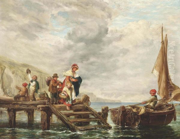 The Embarkation Oil Painting by William Collins