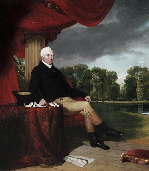 Portrait Of James Campbell Of Hampton Court House Oil Painting by William Collins