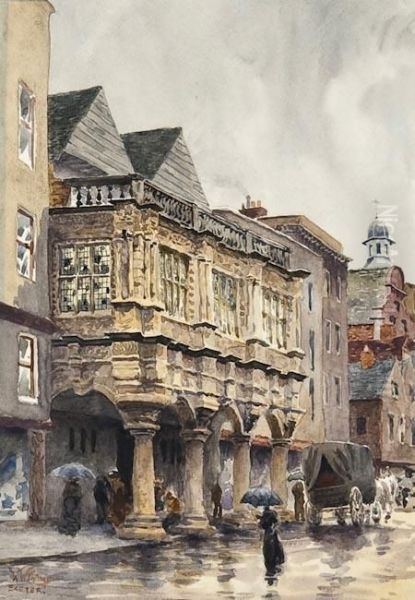 Exeter Guildhall Oil Painting by William Wiehe Collins