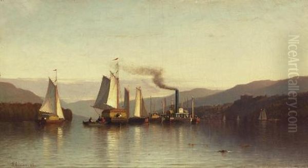 Becalmed In The Highlands Oil Painting by Samuel Colman