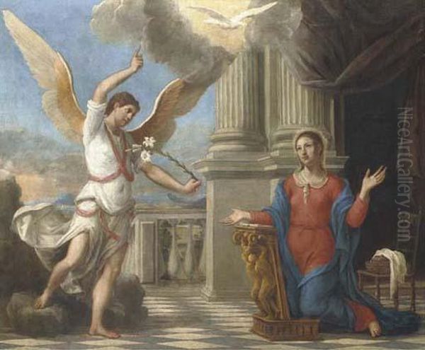 The Annunciation Oil Painting by Nicolas Colombel