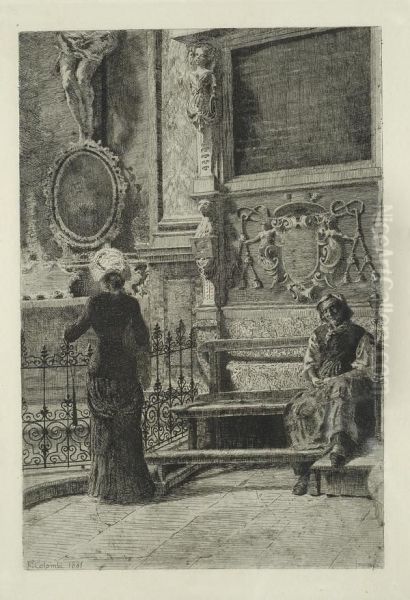 Donne In Chiesa by Francesco Colombi