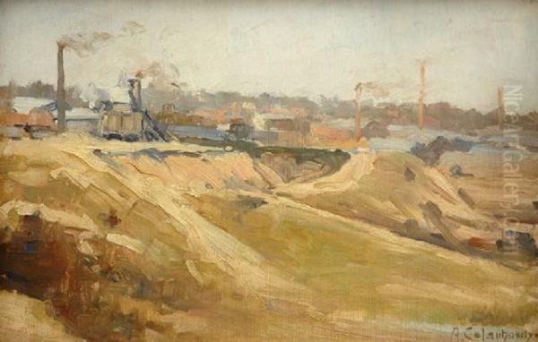 The Stone Crusher, Burnley Oil Painting by Alexander Colquhoun