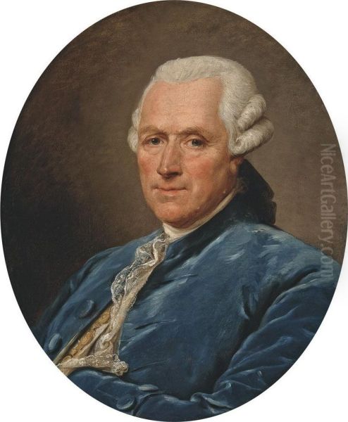 Portrait D'homme En Habit Bleu by Jean-Francois Gilles Colson