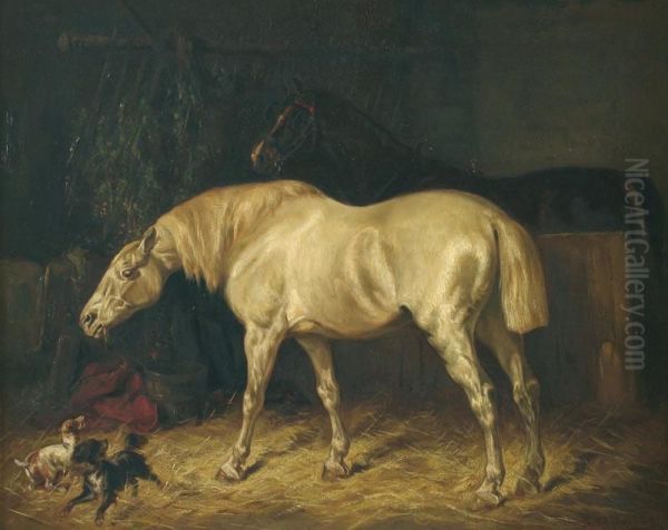 Chevaux Oil Painting by Gustaaf Colsoulle