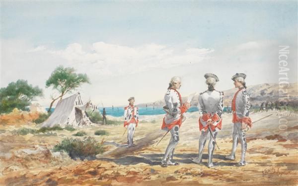 Le Regiment De Cambis Oil Painting by Pierre Comba