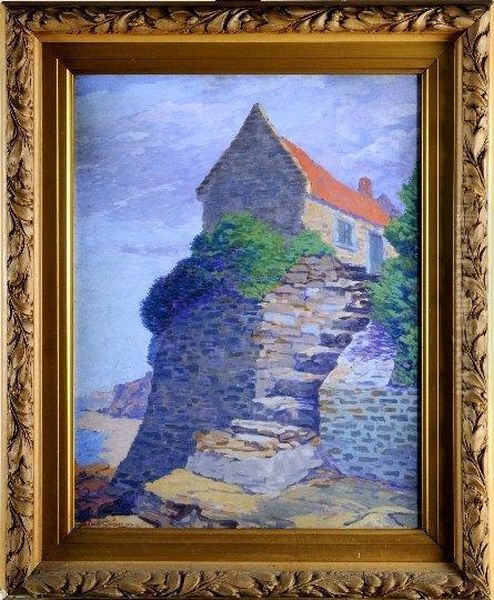 La Maison Sur La Falaise Oil Painting by Gisbert Combaz