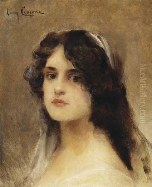 Portrait Of A Woman With A Veil Oil Painting by Leon Francois Comerre