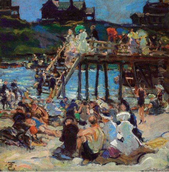 Good Harbor Beach, Gloucester, Massachusetts Oil Painting by Eben Farrington Comins