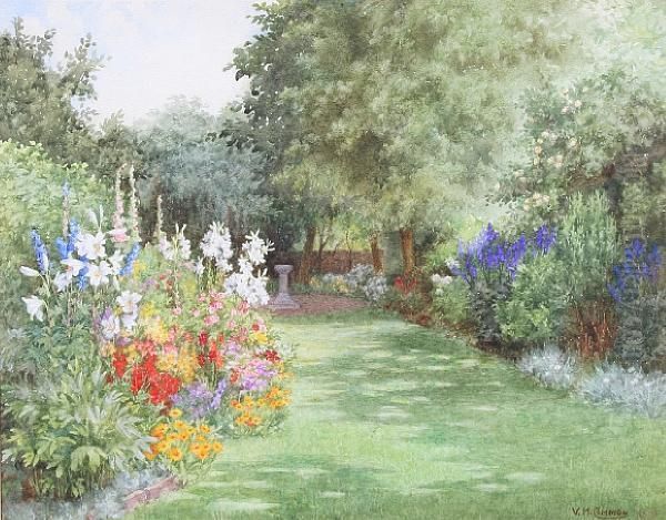 A Garden In July Oil Painting by Violet Common