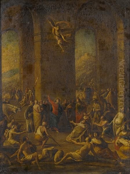 The Pool Of Bethesda Oil Painting by Scipione Compagno