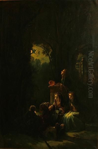 Chant Du Rossignol Oil Painting by Francois Claudius Compte-Calix