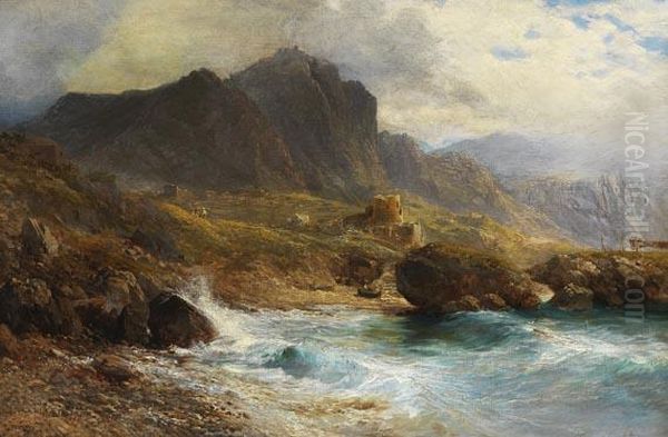 Piccola Marina Auf Capri Oil Painting by Edward Theodore Compton