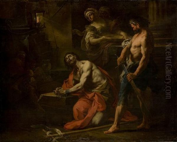 Decollazione Di San Giovanni Battista Oil Painting by Sebastiano Conca